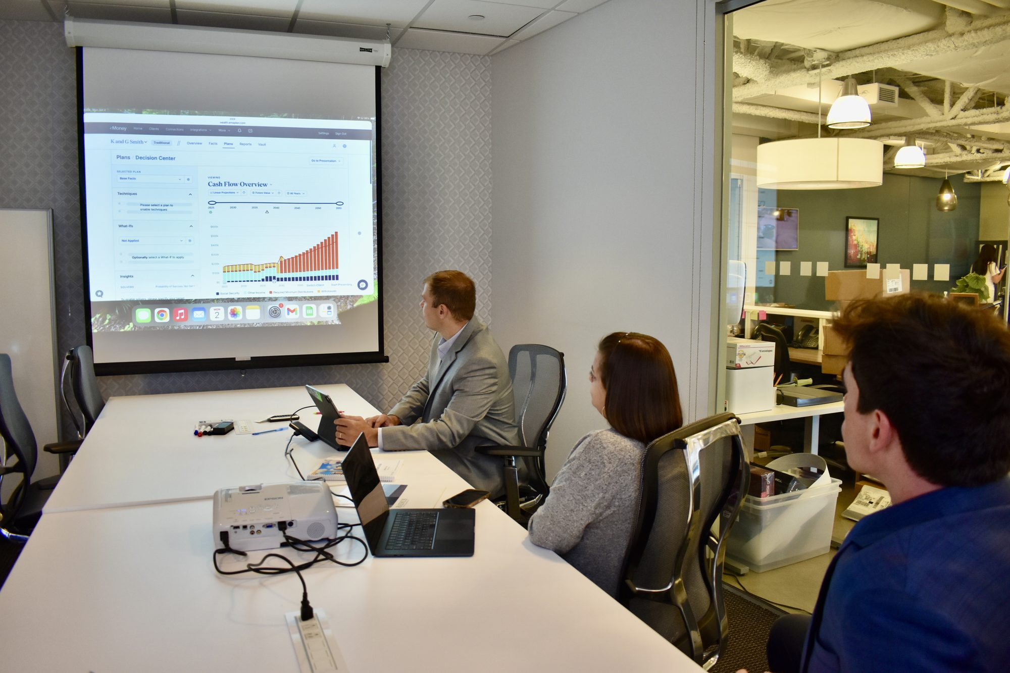 Our spacious conference room is ideal for financial planning conversations with your…